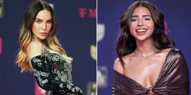 Belinda reacciona a supuesto desaire de Ángela Aguilar en Premios Lo Nuestro; huye envuelta en una cobija