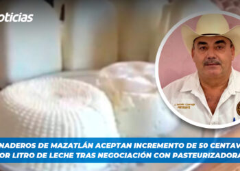 Ganaderos de Mazatlán aceptan incremento de 50 centavos por litro de leche tras negociación con pasteurizadoras
