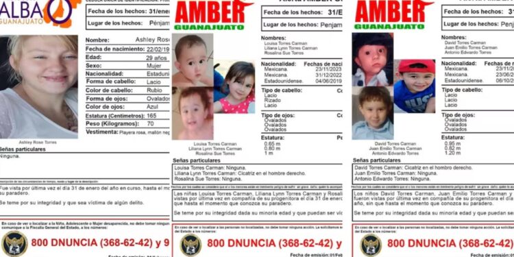 Desaparece mujer estadounidense junto con sus seis hijos en Guanajuato; autoridades emiten fichas de búsqueda