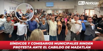 Síndicos y comisarios municipales rinden protesta ante el Cabildo de Mazatlán