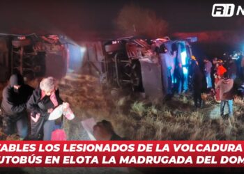 Estables los lesionados de la volcadura de un autobús en Elota la madrugada del domingo