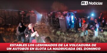 Estables los lesionados de la volcadura de un autobús en Elota la madrugada del domingo