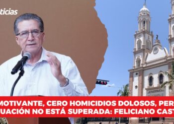 Es motivante, cero homicidios dolosos, pero la situación no está superada: Feliciano Castro