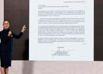 Sheinbaum dice que Google “está mal” por carta en donde defiende el ‘Golfo de América’
