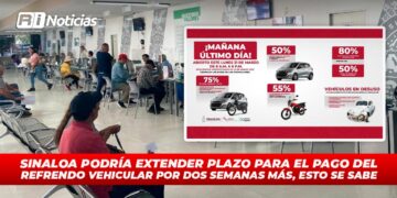 Sinaloa podría extender plazo para el pago del refrendo vehicular por dos semanas más, esto se sabe