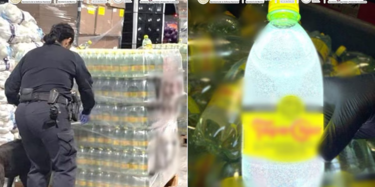 México y EEUU interceptan una tonelada de metanfetamina oculta en botellas de agua