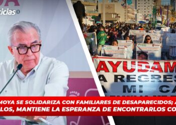 Rocha Moya se solidariza con familiares de desaparecidos; al igual que ellos, mantiene la esperanza de encontrarlos con vida