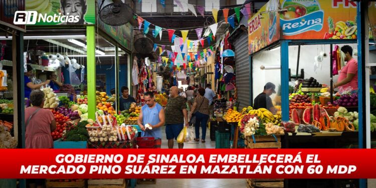 Gobierno de Sinaloa embellecerá el mercado Pino Suárez en Mazatlán con 60 mdp
