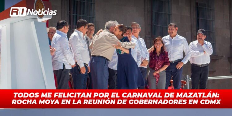 Todos me felicitan por el Carnaval de Mazatlán: Rocha Moya en la reunión de gobernadores en CDMX