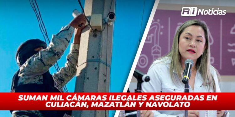 Suman mil cámaras ilegales aseguradas en Culiacán, Mazatlán y Navolato