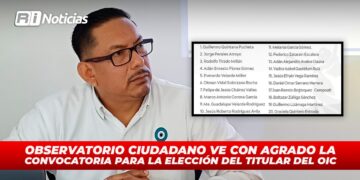 Observatorio Ciudadano ve con agrado la convocatoria para la elección del titular del OIC