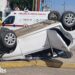 Vehículo termina volcado tras chocar en la avenida Ejército Mexicano