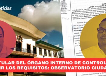 El titular del órgano interno de control debe reunir los requisitos: Observatorio Ciudadano