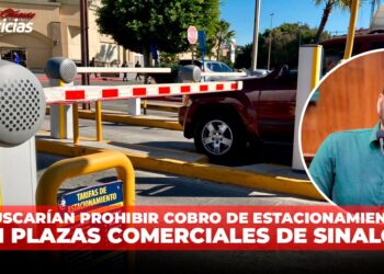 Buscarían prohibir cobro de estacionamiento en plazas comerciales de Sinaloa
