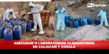 Aseguran 11 laboratorios clandestinos en Culiacán y Cosalá