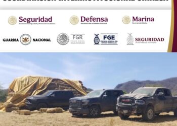 Fuerza interinstitucional decomisa armas y autos en Cosalá y Escuinapa