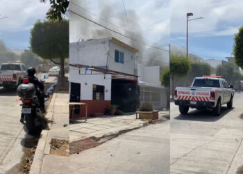Se incendia vivienda en la colonia Las Vegas, en Culiacán