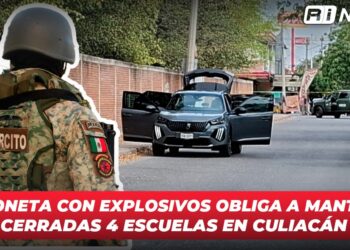 Camioneta con explosivos obliga a mantener cerradas 4 escuelas en Culiacán