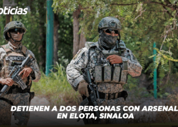 Detienen a dos personas con arsenal en Elota, Sinaloa