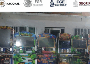 Aseguran 40 máquinas tragamonedas y drogas en Mazatlán y Escuinapa