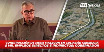 Construcción de Megamalecon en Culiacán generará 5 mil empleos directos e indirectos: Gobernador
