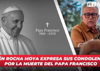 Rubén Rocha Moya expresa sus condolencias por la muerte del Papa Francisco
