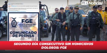 Segundo día consecutivo sin homicidios dolosos: FGE