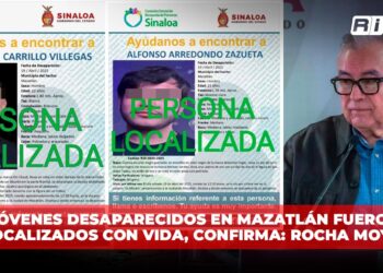 Jóvenes desaparecidos en Mazatlán están localizados con vida, confirma: Rocha Moya