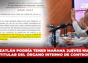 Mazatlán podría tener mañana jueves nuevo titular del Órgano Interno de Control