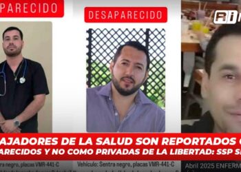 Trabajadores de la salud son reportados como desaparecidos y no como privados de la libertad: SSP Sinaloa
