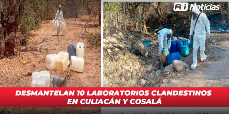 Desmantelan 10 laboratorios clandestinos en Culiacán y Cosalá