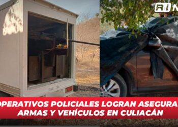 Operativos policiales logran asegurar armas y vehículos en Culiacán