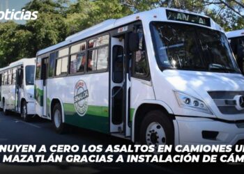 Disminuyen a cero los asaltos en camiones urbanos de Mazatlán gracias a instalación de cámaras