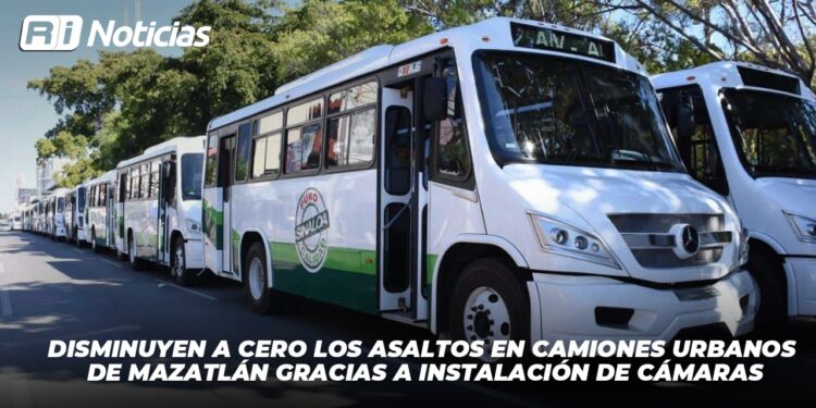 Disminuyen a cero los asaltos en camiones urbanos de Mazatlán gracias a instalación de cámaras