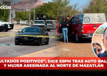 “Resultados Positivos”, dice SSPM tras auto baleado y mujer asesinada al norte de Mazatlán