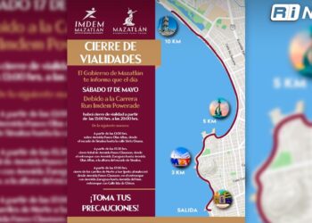 Habrá cierres viales significativos en el Malecón de Mazatlán por la “Carrera RUN 2025” este sábado