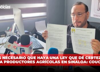 Es necesario que haya una ley que dé certeza a productores agrícolas en Sinaloa: COUC
