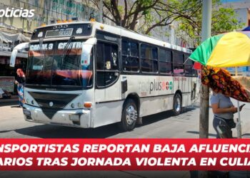 Transportistas reportan baja afluencia de usuarios tras jornada violenta en Culiacán