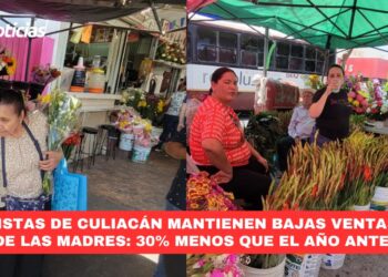 Floristas de Culiacán mantienen bajas ventas para festividades del Día de las Madres estan 30% menos que el año anterior