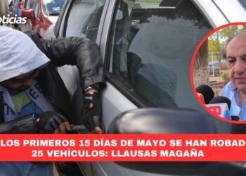 En los primeros 15 días de mayo se han robado 25 vehículos: Llausas Magaña