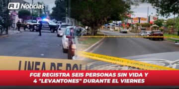 FGE registra Seis personas sin vida y 4 “levantones” durante el viernes
