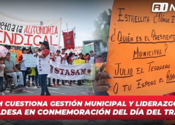 STASAM cuestiona gestión municipal y liderazgo de la alcaldesa en conmemoración del Día del Trabajo