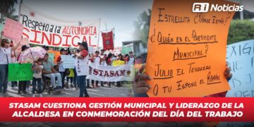 STASAM cuestiona gestión municipal y liderazgo de la alcaldesa en conmemoración del Día del Trabajo