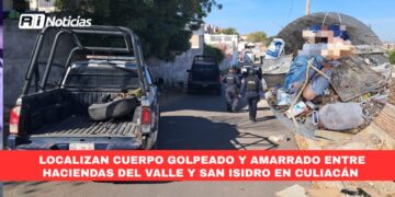 Localizan cuerpo golpeado y amarrado entre Haciendas del Valle y San Isidro en Culiacán
