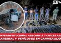 Grupo Interinstitucional asegura a 7 civiles armados, arsenal y vehículos en Carrizalejo