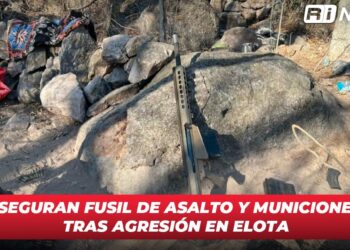 Aseguran fusil de asalto y municiones tras agresión en Elota