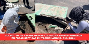 Colectivo de rastreadoras localizan restos humanos en fosas sépticas en Tacuichamona, Culiacán