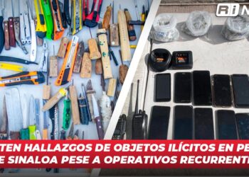 Persisten hallazgos de objetos ilícitos en penales de Sinaloa pese a operativos recurrentes