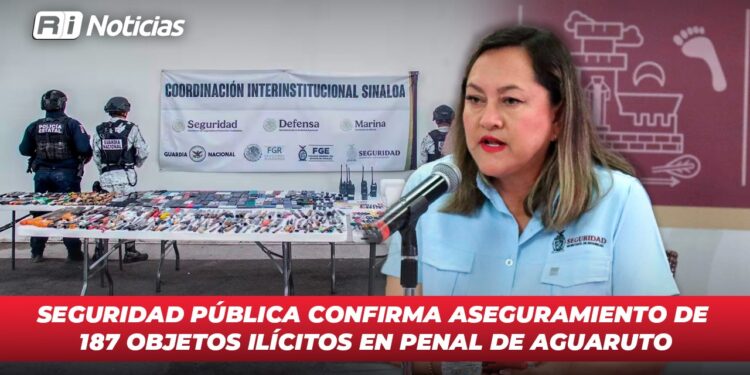 Seguridad Pública confirma aseguramiento de 187 objetos ilícitos en penal de Aguaruto