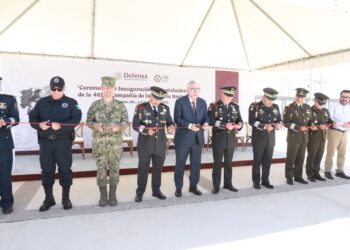 El Gobernador Rubén Rocha asiste a la inauguración de la 462/a Compañía de la Guardia Nacional